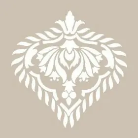 Özel40 25x35 Damask Desen Stencil