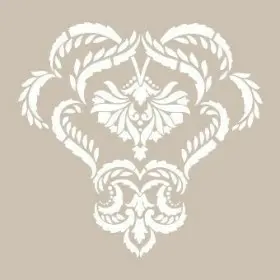 Özel44 25x35 Damask Desen Stencil