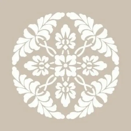 Özel61 25x35 Round Pattern Stencil