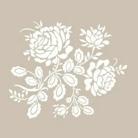 Özel62 25x35 Flower Pattern Stencil