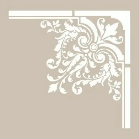 Özel67 25x35 Corner Pattern Stencil