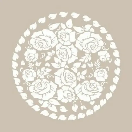 Özel22 25x35 Round Pattern Stencil