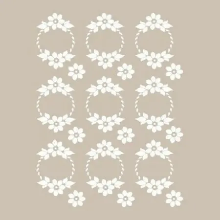 SN05 Floral Pattern Stencil