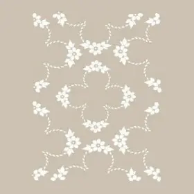 SN06 Floral Desen Stencil