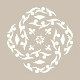 SN19 Damask Desen Stencil