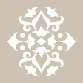 SN20 Damask Desen Stencil