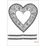 Heart Lace Model DS01 Lace Series 25x35 Stencil