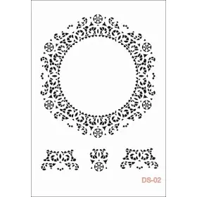 Yuvarlak Dantel Model DS02 Dantel Serisi 25x35 Stencil
