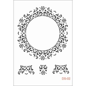Yuvarlak Dantel Model DS02 Dantel Serisi 25x35 Stencil