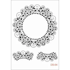 Yuvarlak Dantel Model DS04 Dantel Serisi 25x35 Stencil