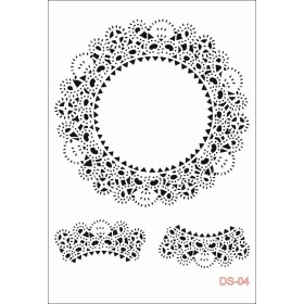 Yuvarlak Dantel Model DS04 Dantel Serisi 25x35 Stencil