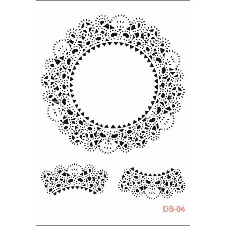 Yuvarlak Dantel Model DS04 Dantel Serisi 25x35 Stencil