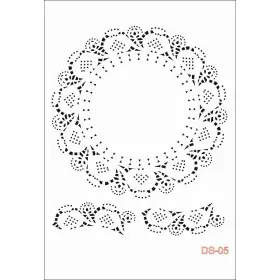 Yuvarlak Dantel Model DS05 Dantel Serisi 25x35 Stencil