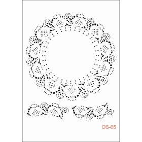 Yuvarlak Dantel Model DS05 Dantel Serisi 25x35 Stencil