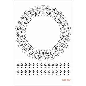 Yuvarlak Dantel Model DS06 Dantel Serisi 25x35 Stencil