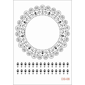 Yuvarlak Dantel Model DS06 Dantel Serisi 25x35 Stencil