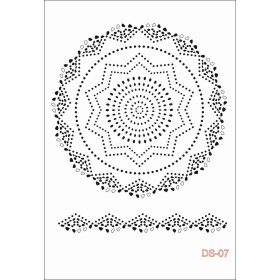 Yuvarlak Dantel Model DS07 Dantel Serisi 25x35 Stencil