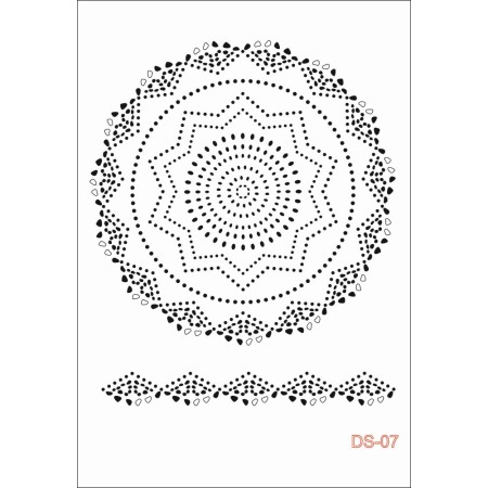 Round Lace Model DS07 Lace Series 25x35 Stencil