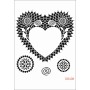 Heart Lace Model DS08 Lace Series 25x35 Stencil