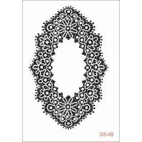 Oval Dantel Model DS09 Dantel Serisi 25x35 Stencil