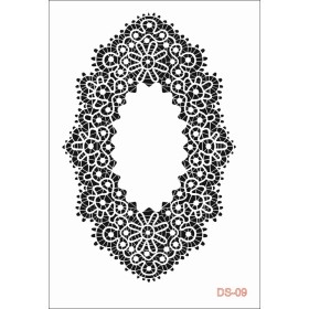 Oval Dantel Model DS09 Dantel Serisi 25x35 Stencil