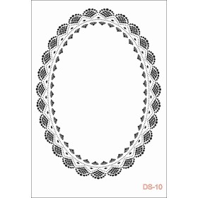 Oval Dantel Model DS10 Dantel Serisi 25x35 Stencil