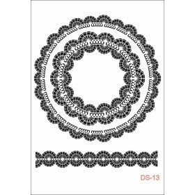 Yuvarlak Dantel Model DS13 Dantel Serisi 25x35 Stencil