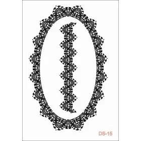 Oval Dantel Model DS15 Dantel Serisi 25x35 Stencil