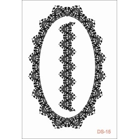 Oval Dantel Model DS15 Dantel Serisi 25x35 Stencil