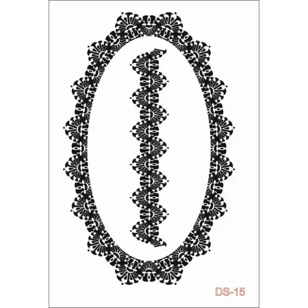Oval Dantel Model DS15 Dantel Serisi 25x35 Stencil