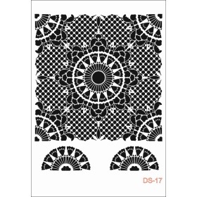 Kare Dantel  Model DS17 Dantel Serisi 25x35 Stencil