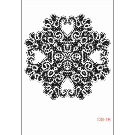 Göbek Dantel Model DS18 Dantel Serisi 25x35 Stencil