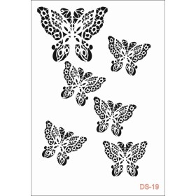 Kelebek Dantel Model DS19 Dantel Serisi 25x35 Stencil