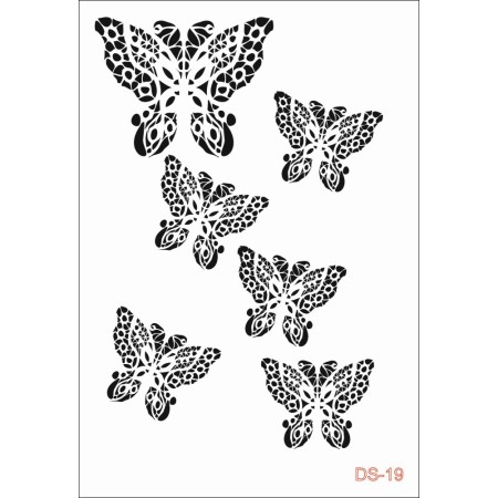 Kelebek Dantel Model DS19 Dantel Serisi 25x35 Stencil