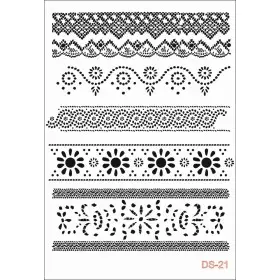 Bordür Dantel Model DS21 Dantel Serisi 25x35 Stencil