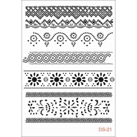 Bordür Dantel Model DS21 Dantel Serisi 25x35 Stencil