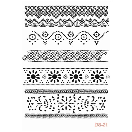 Border Lace Model DS21 Lace Series 25x35 Stencil