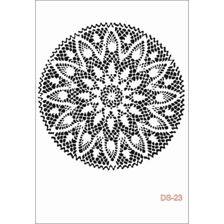 Yuvarlak Dantel Model DS23 Dantel Serisi 25x35 Stencil