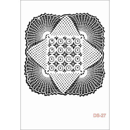 Göbek Dantel Model DS27 Dantel Serisi 25x35 Stencil