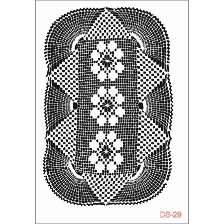 Belly Lace Model DS29 Lace Series 25x35 Stencil