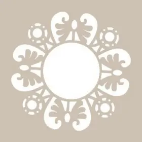 Çiçek Model YB02 22x22 Yuvarlak Seri Stencil