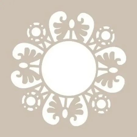 Çiçek Model YB02 22x22 Yuvarlak Seri Stencil