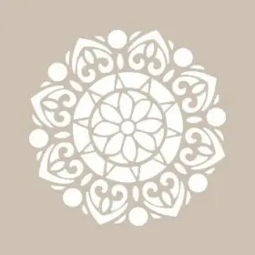Mandala Model YB03 22x22 Yuvarlak Seri Stencil