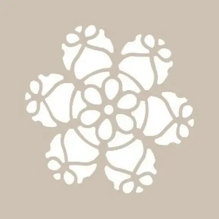 Flower Model YB06 22x22 Round Series Stencil