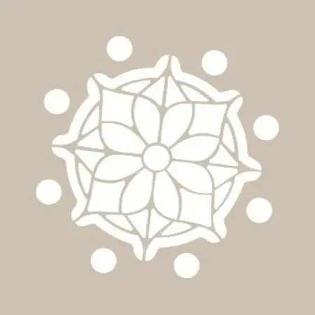 Flower Model YB07 22x22 Round Series Stencil