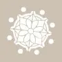 Flower Model YB07 22x22 Round Series Stencil