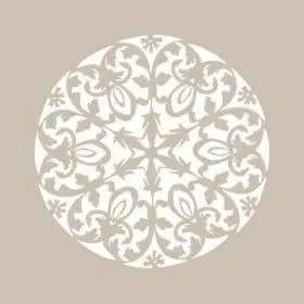 Mandala Model YB09 22x22 Yuvarlak Seri Stencil