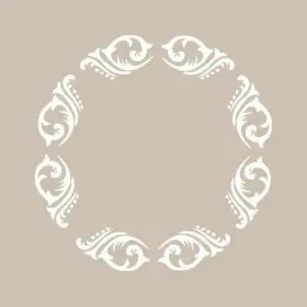 Yaprak Çerçeve Model YB21 22x22 Yuvarlak Seri Stencil