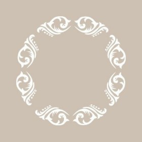 Yaprak Çerçeve Model YB21 22x22 Yuvarlak Seri Stencil