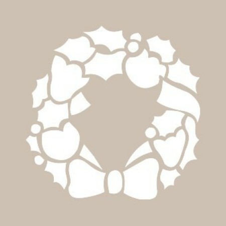 New Year Wreath Model YB24 22x22 Round Series Stencil